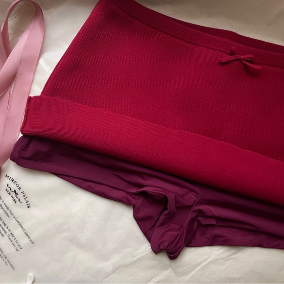 NWT Mirror Palais Ruby Knit Mini Skort - Picture 6 of 8
